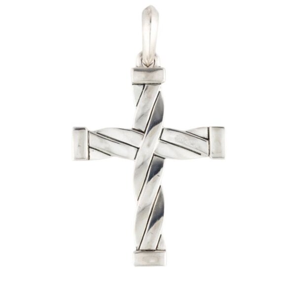 DAVID YURMAN STERLING SILVER 925 HELIOS CROSS PENDANT - Picture 3 of 8